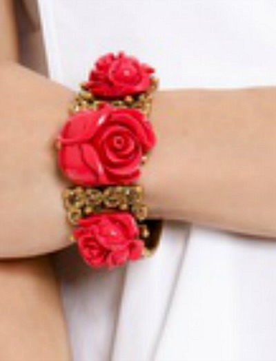 oscar de la renta rose cuff