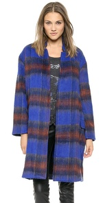 plaid coat, overcoat