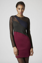 Colour-Block Spliced Bodycon Dress $68.00
