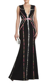 HILARIA V-NECK BIAS-CUT GOWN 358.00