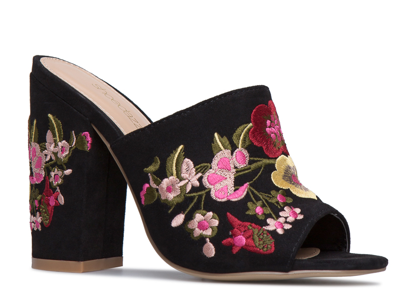 mule, sandal, embroidered sandal
